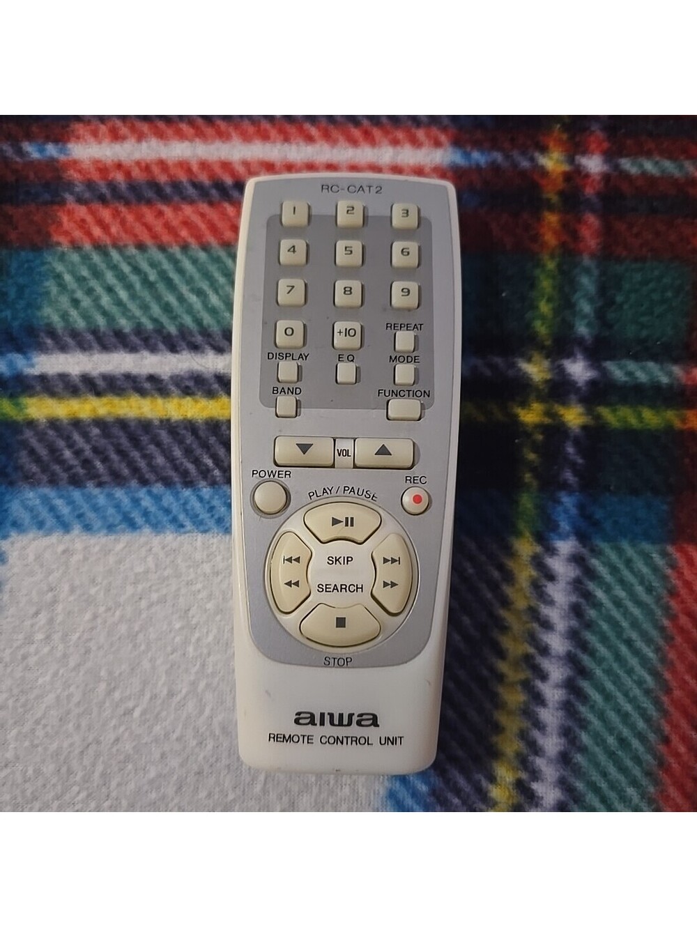 GENUINE Aiwa Audio System RC-CAT2 Original OEM Remote Control No Battery Cover